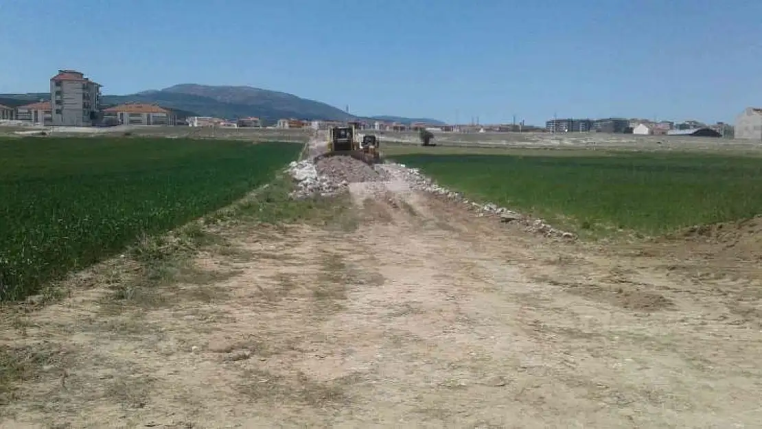 Zafertepe'de yol çalışması