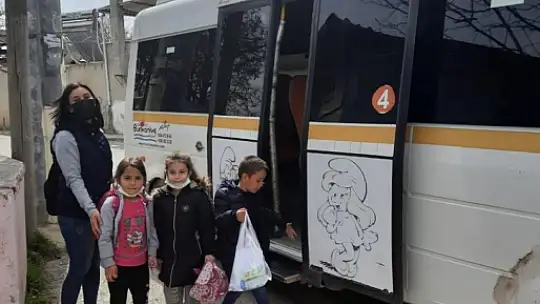 Burhaniye'de okul öncesi eğitimde taşımalı dönemi
