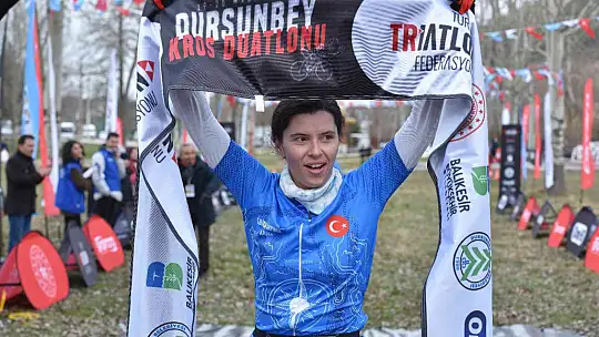 Kros Duatlon Türkiye Şampiyonası Dursunbey'de gerçekleşti