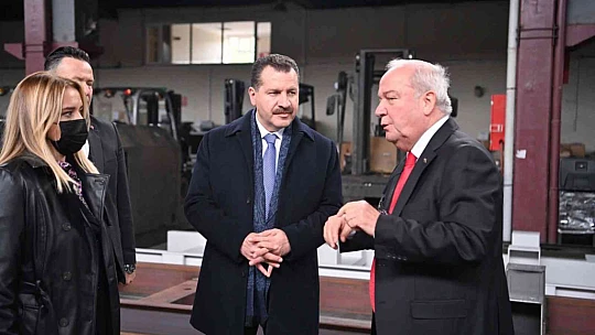 Başkan Yılmaz, savunma sanayi üreticisi fabrikayı gezdi