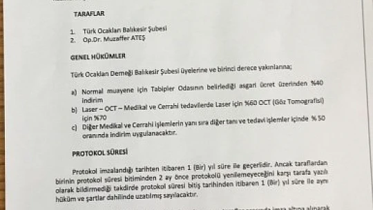 Türk Ocaklı üyelerinin göz sağlığı Dr. Ateş'e emanet