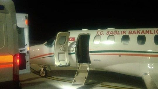 Uçak ambulans 2,5 aylık bebek için havalandı
