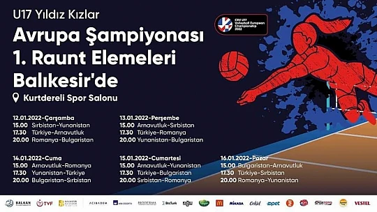 Voleybol CEV 17 Yıldız Kızlar Balkan Şampiyonası Balıkesir'de başlıyor